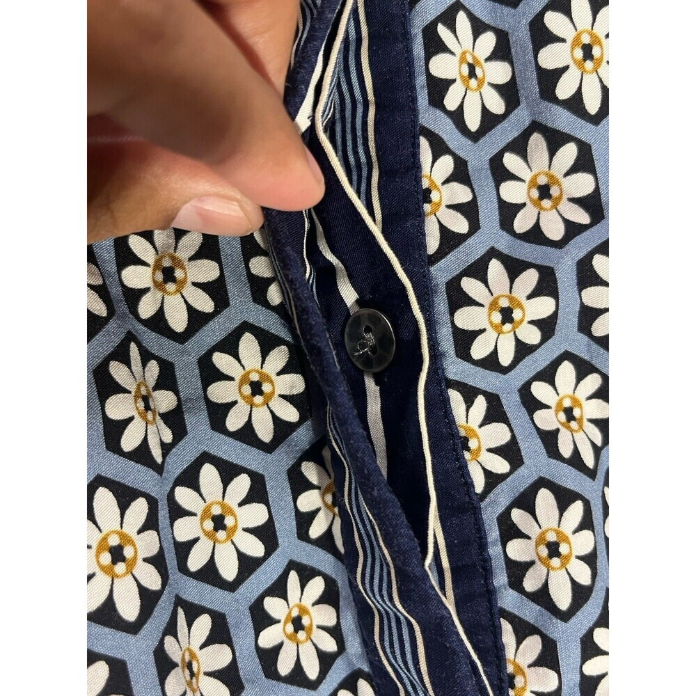 Maeve Anthropologie Buttondown Mini Dress Long Sleeve Pockets Sz 2 Floral Preppy - Picture 14 of 16